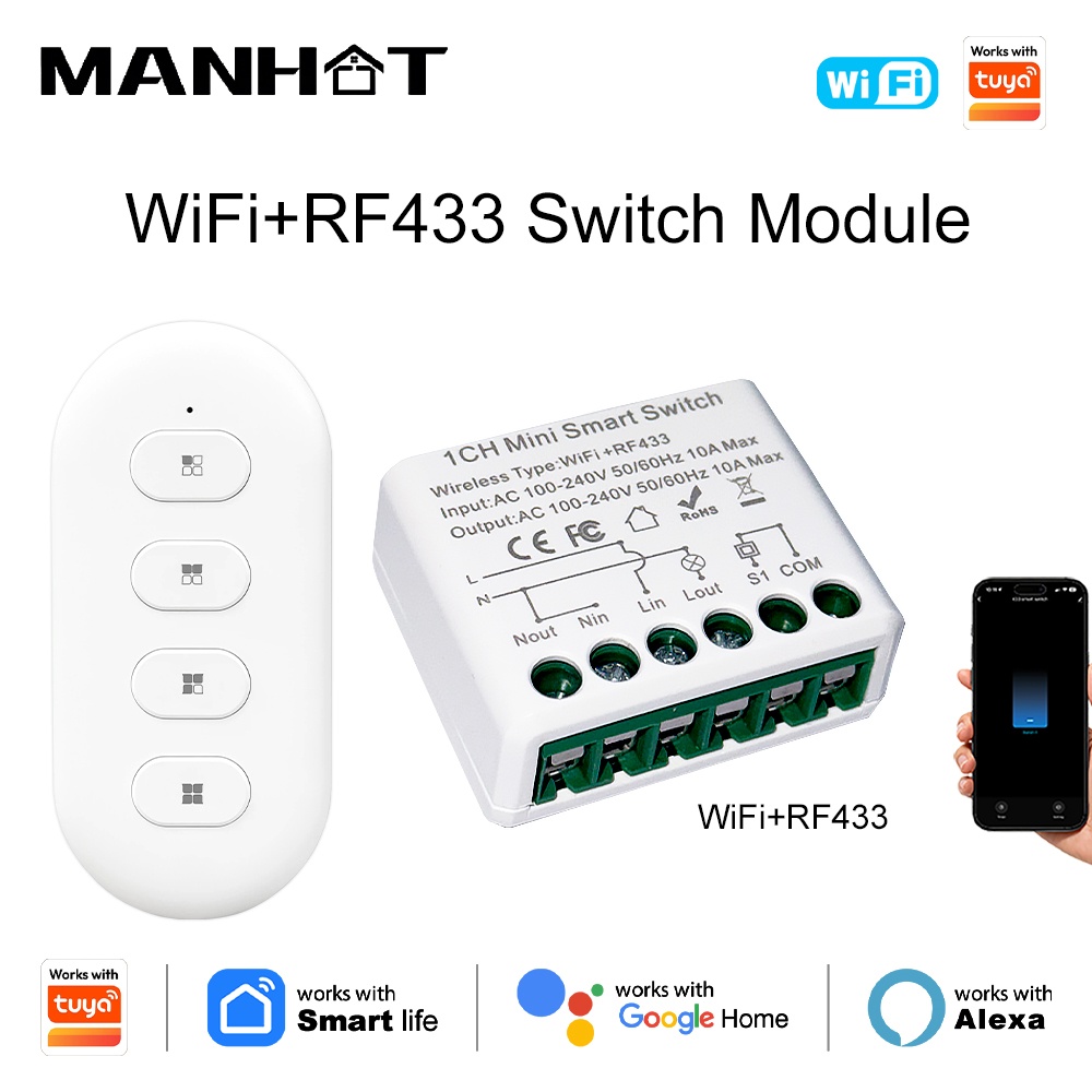 Smart Home Remote Control - Interruptores de Luz Inteligentes Tuya WIFI