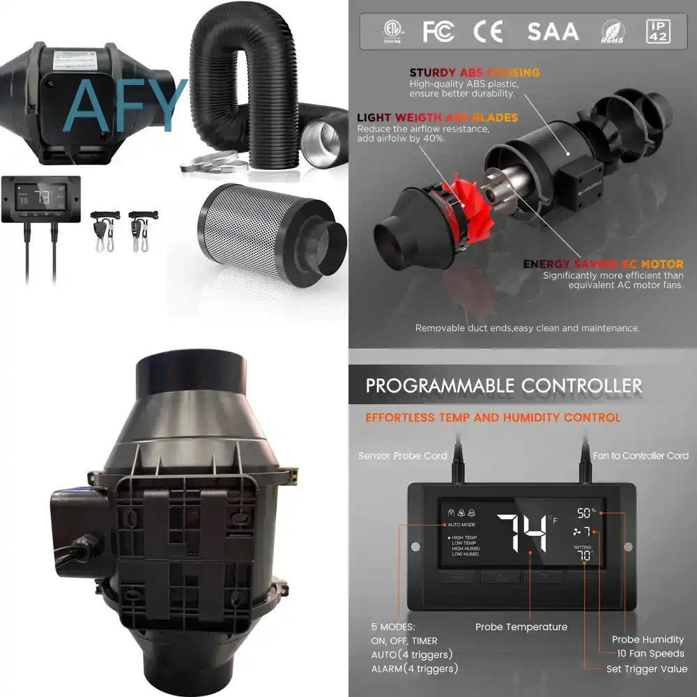 Smart Home Ventilation System - Kit de Filtro de Carbón para