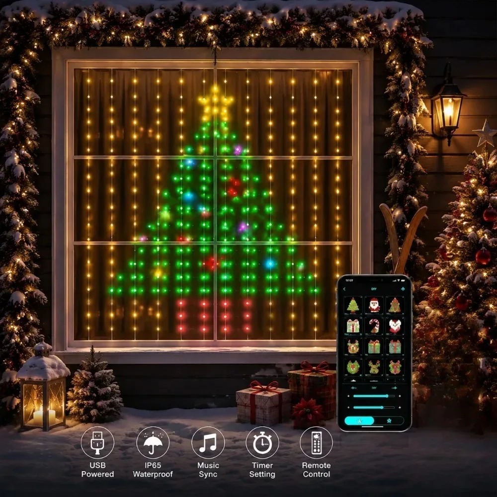 Smart Home Controller - Luces LED de cortina de píxeles,