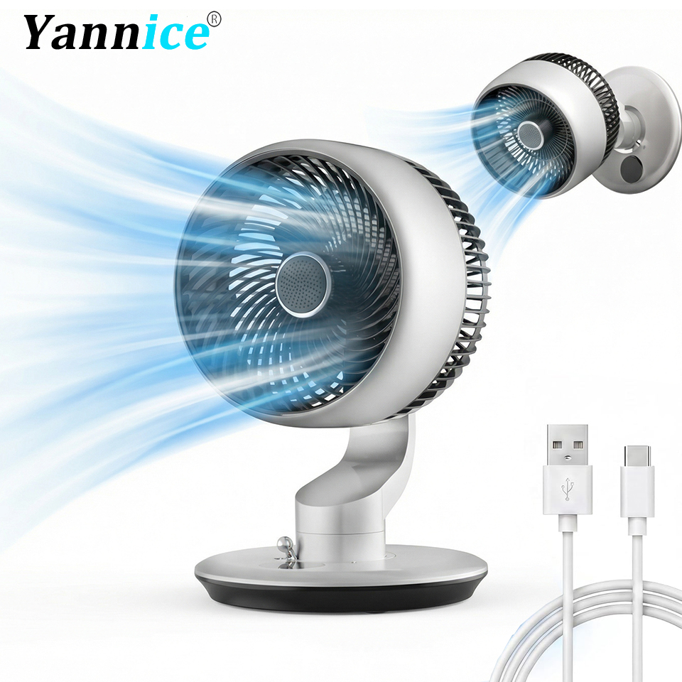 Smart Home Pc - Ventilador de Escritorio USB de 7800mAh,