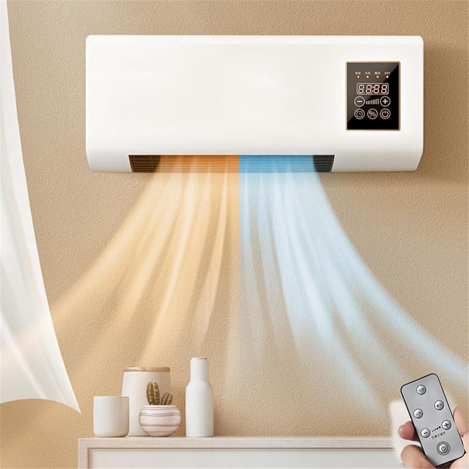 Smart Bathroom Fan - Aire Acondicionado de Pared/Calefactor Termoventilador -