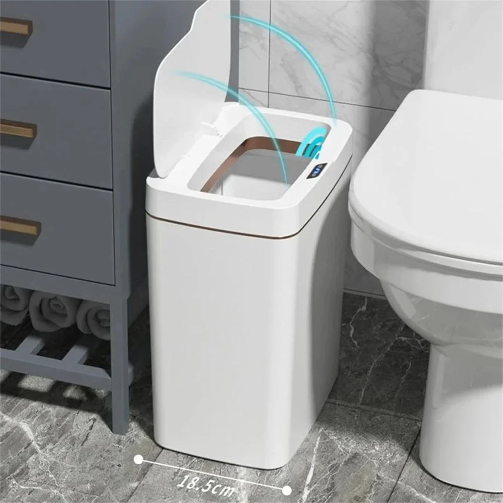 Smart Home Junkie - Cubo de basura inteligente para baño,