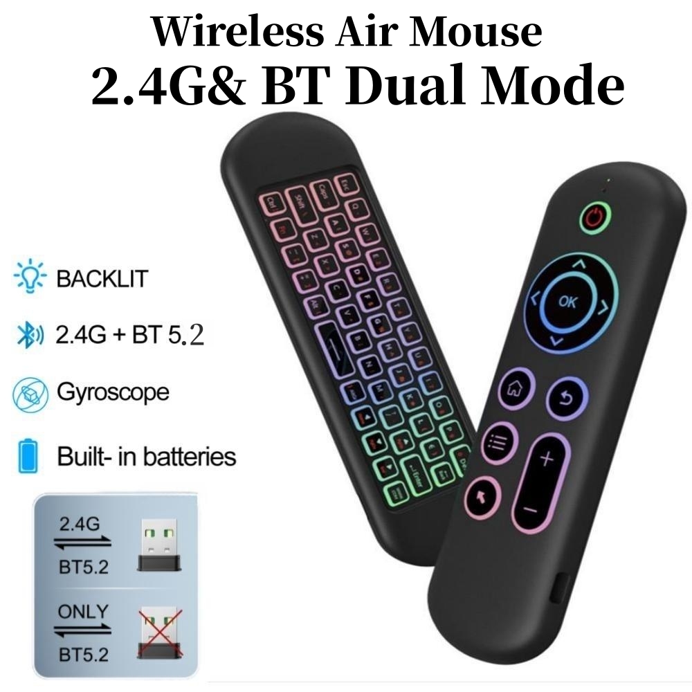 Smart Home Keyboard - 2,4G BT 5,2 Control remoto giroscopio