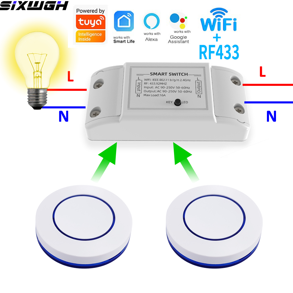 Smart Home Remote Control - Interruptor Inteligente WiFi Tuya de 16A,