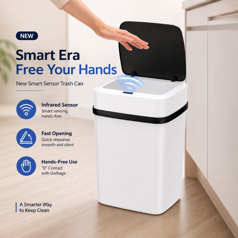 Smart Home Junkie - Cubo de basura inteligente automático sin