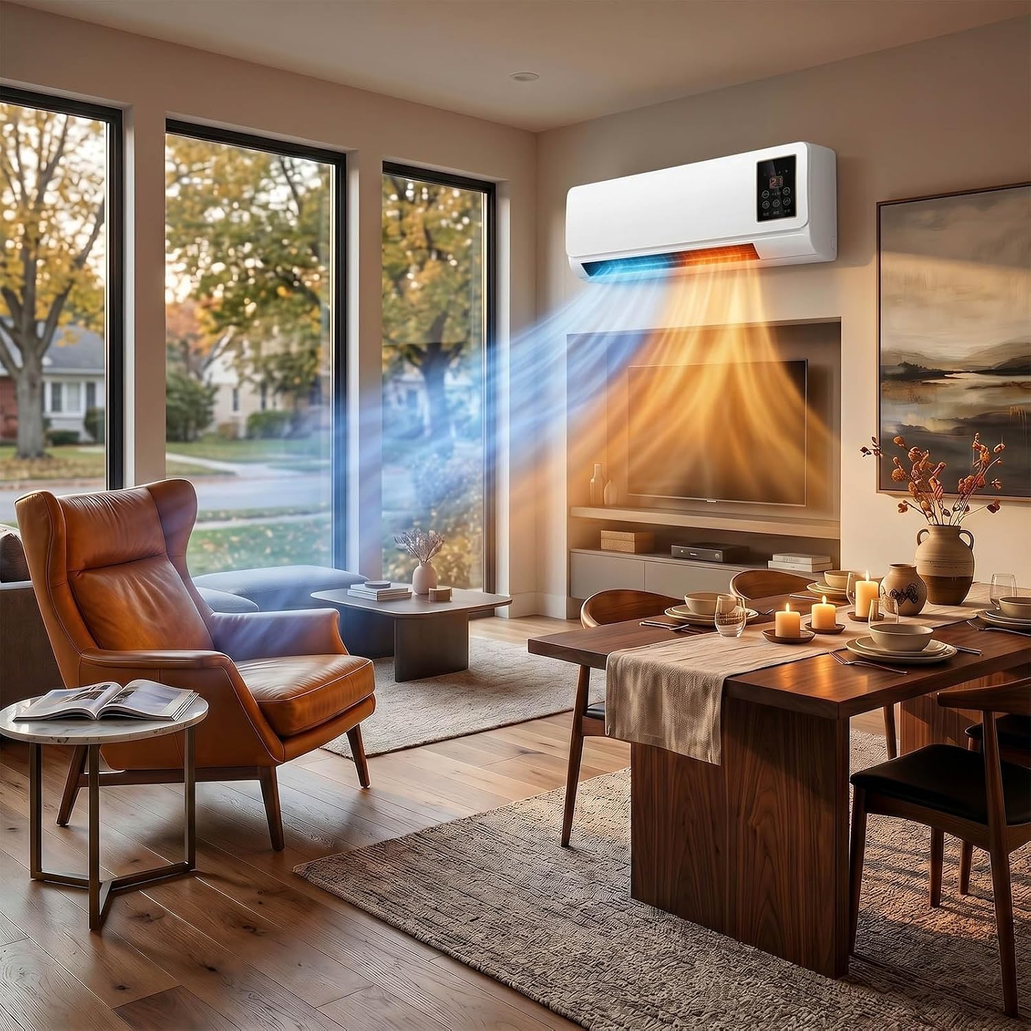 Smart Bathroom Fan - Aire Acondicionado de Pared con Ventilador