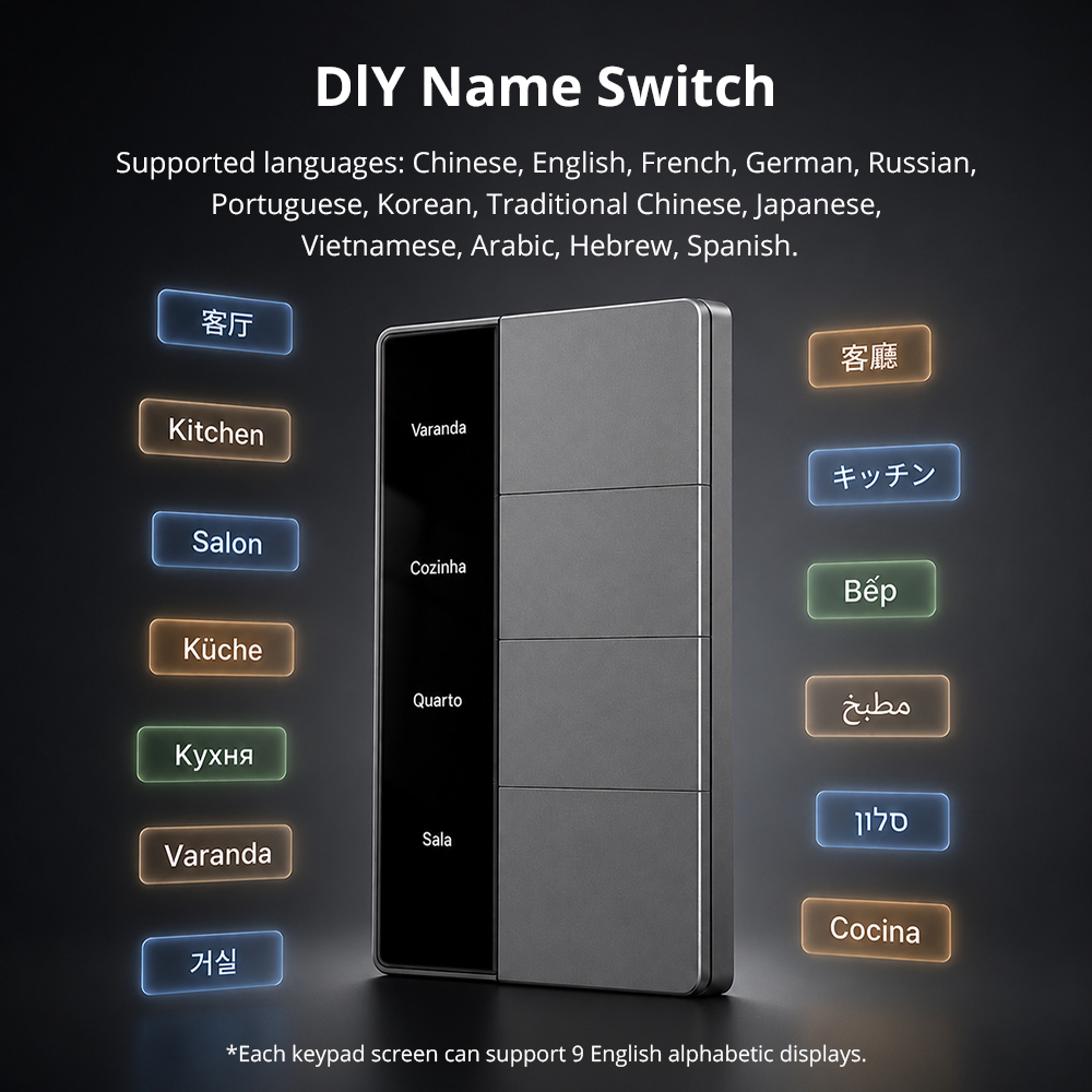 Smart Home Dashboard - Interruptor Inteligente Zigbee Zemismart con Pantalla,