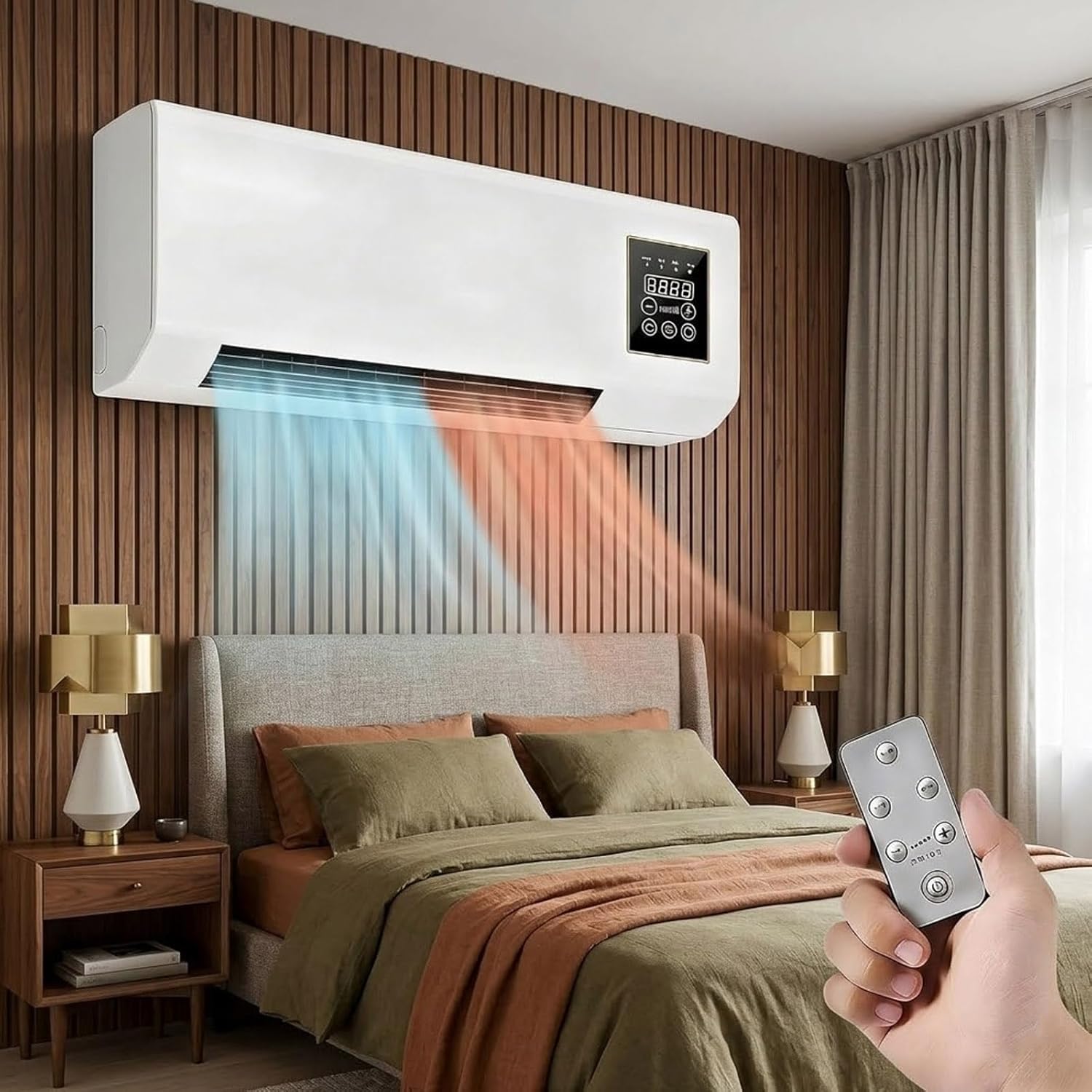 Smart Bathroom Fan - Ventilador de Aire Acondicionado de Pared,
