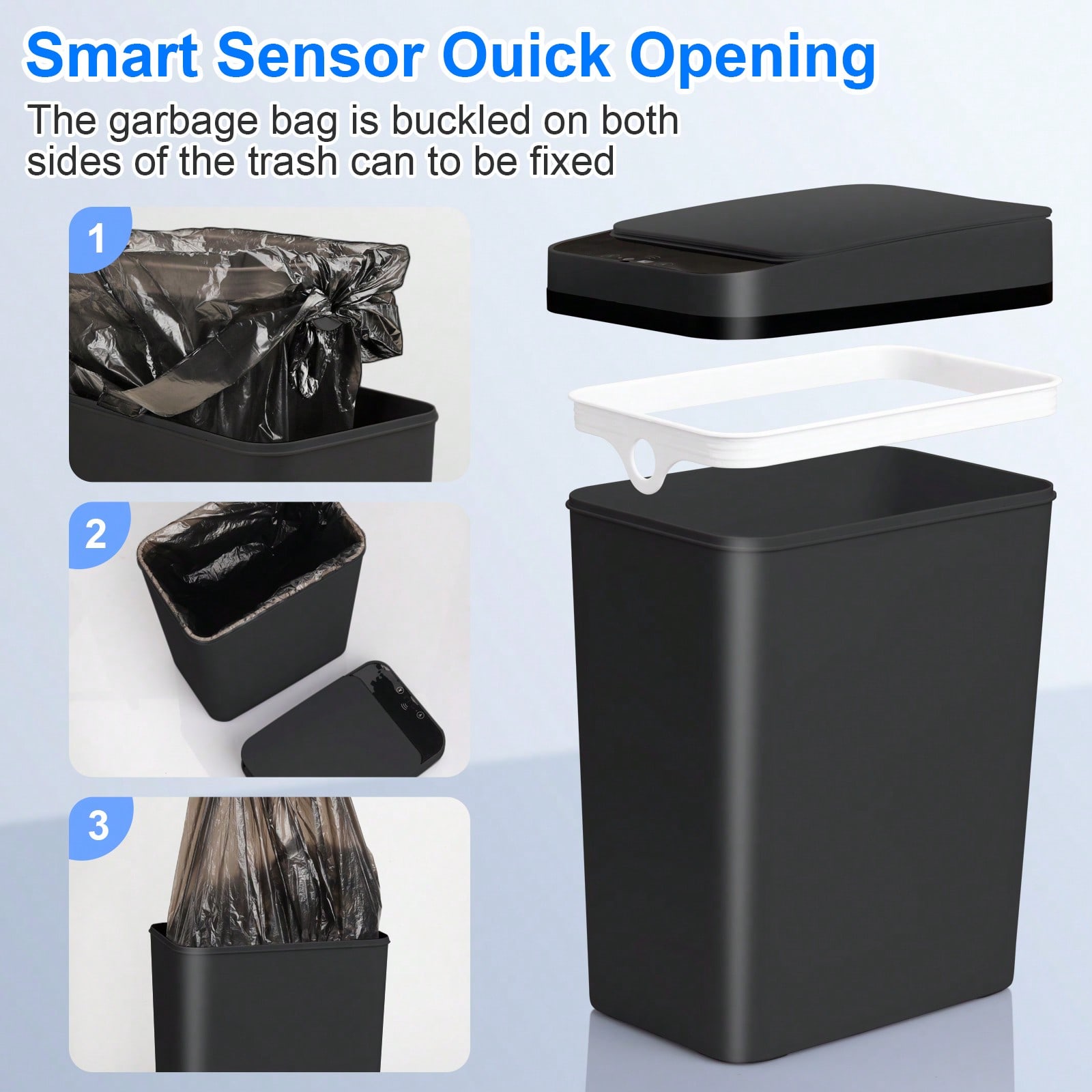Paquete de 2 cubos de basura a - Smart Home Junkie reseña y precio