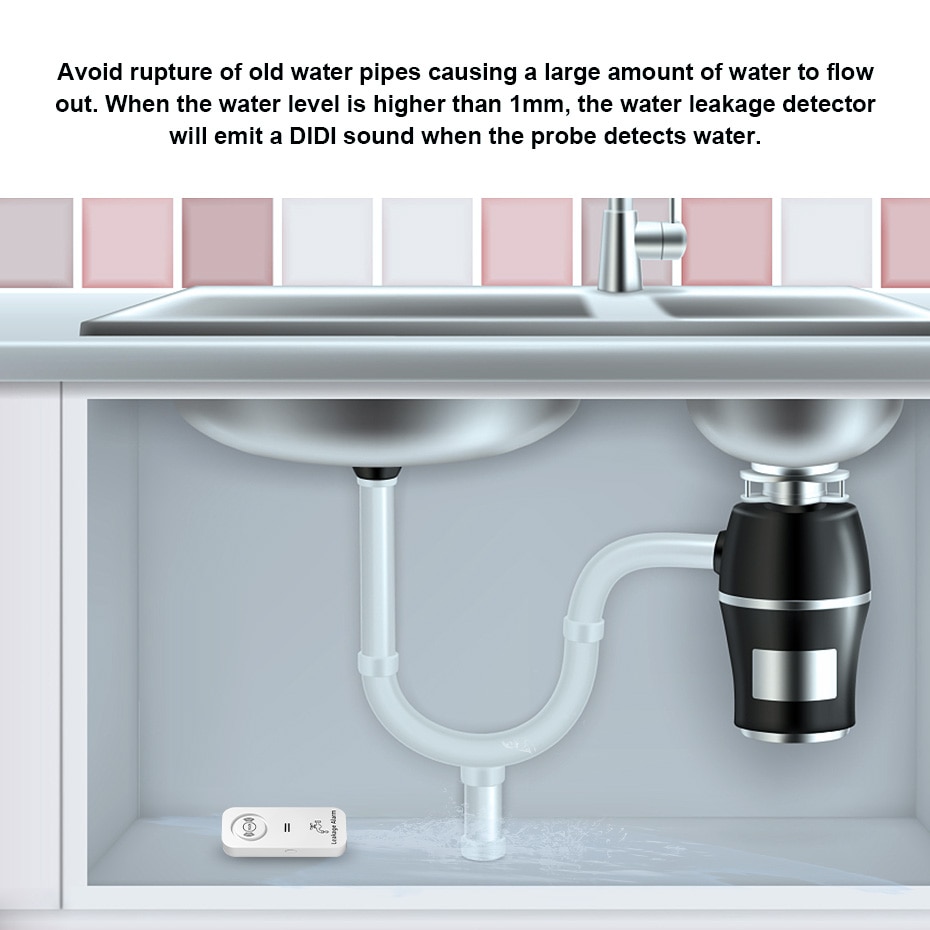 KERUI-Sensor de agua inalámbri - Wifi Water Leak Detector reseña y precio