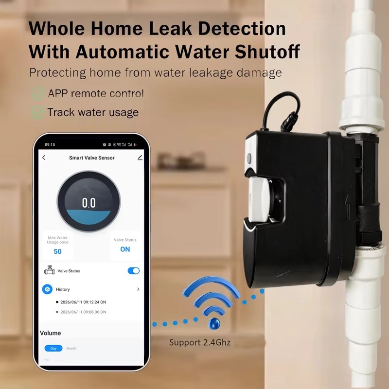 Válvula de agua inteligente Wi - Wifi Water Leak Detector reseña y precio