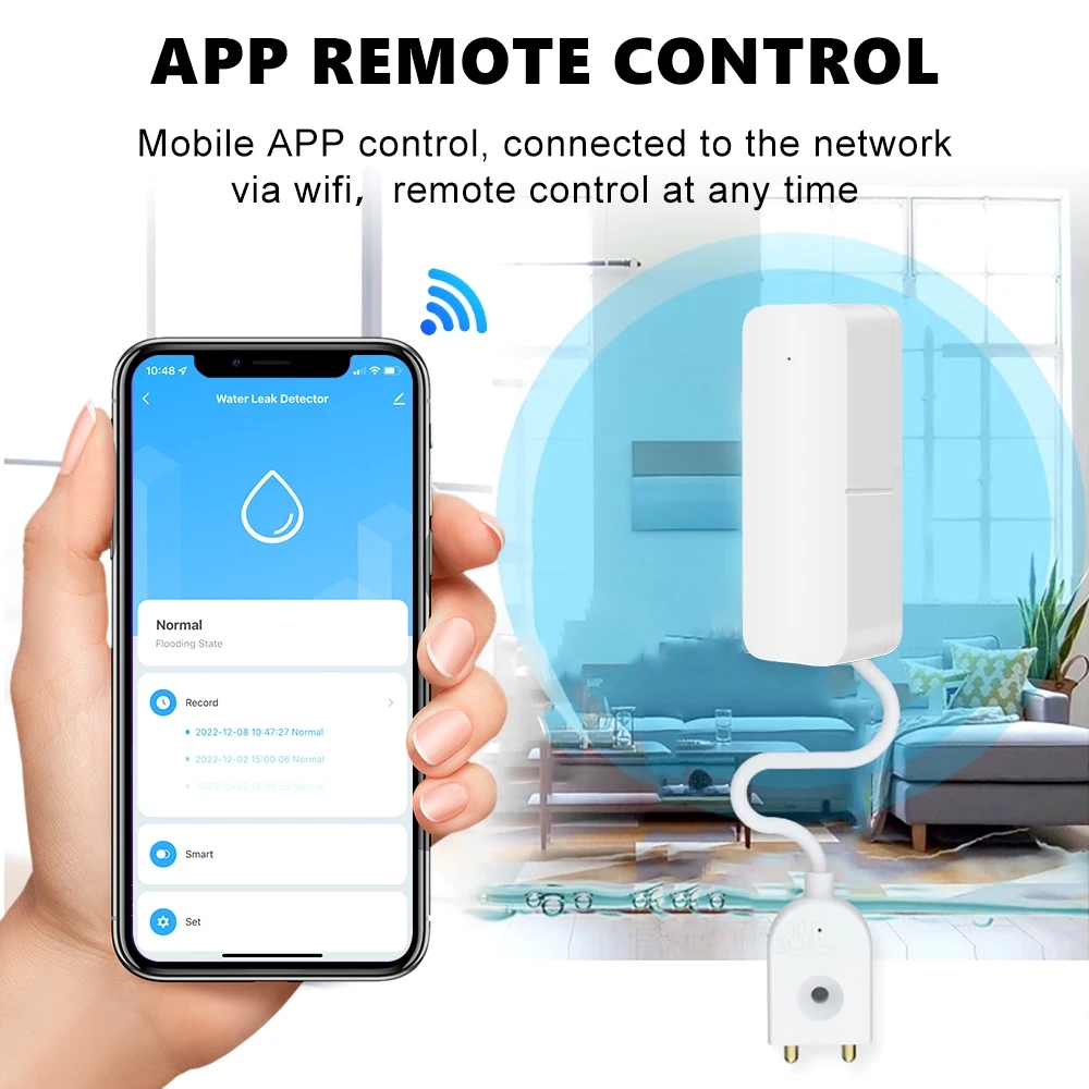 Tuya-Sensor inteligente de fug - Wifi Water Leak Detector reseña y precio