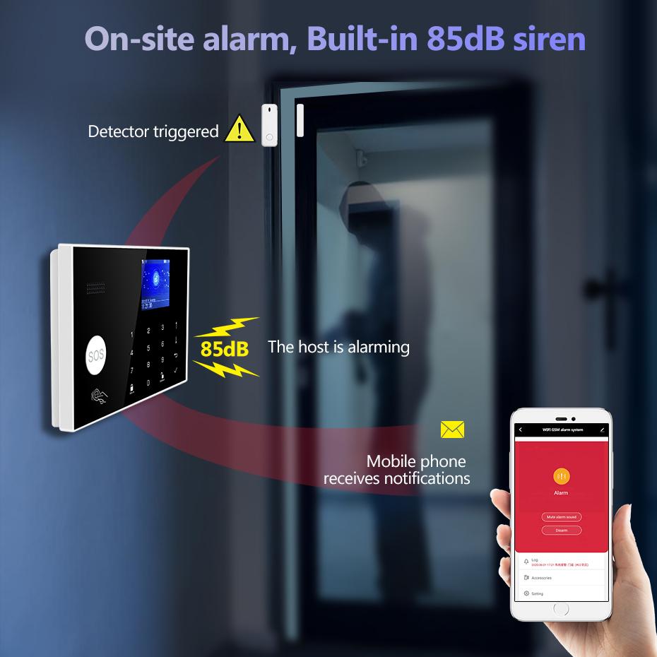KERUI-alarma 4G con timbre, bo - Smart Home Keyboard reseña y precio