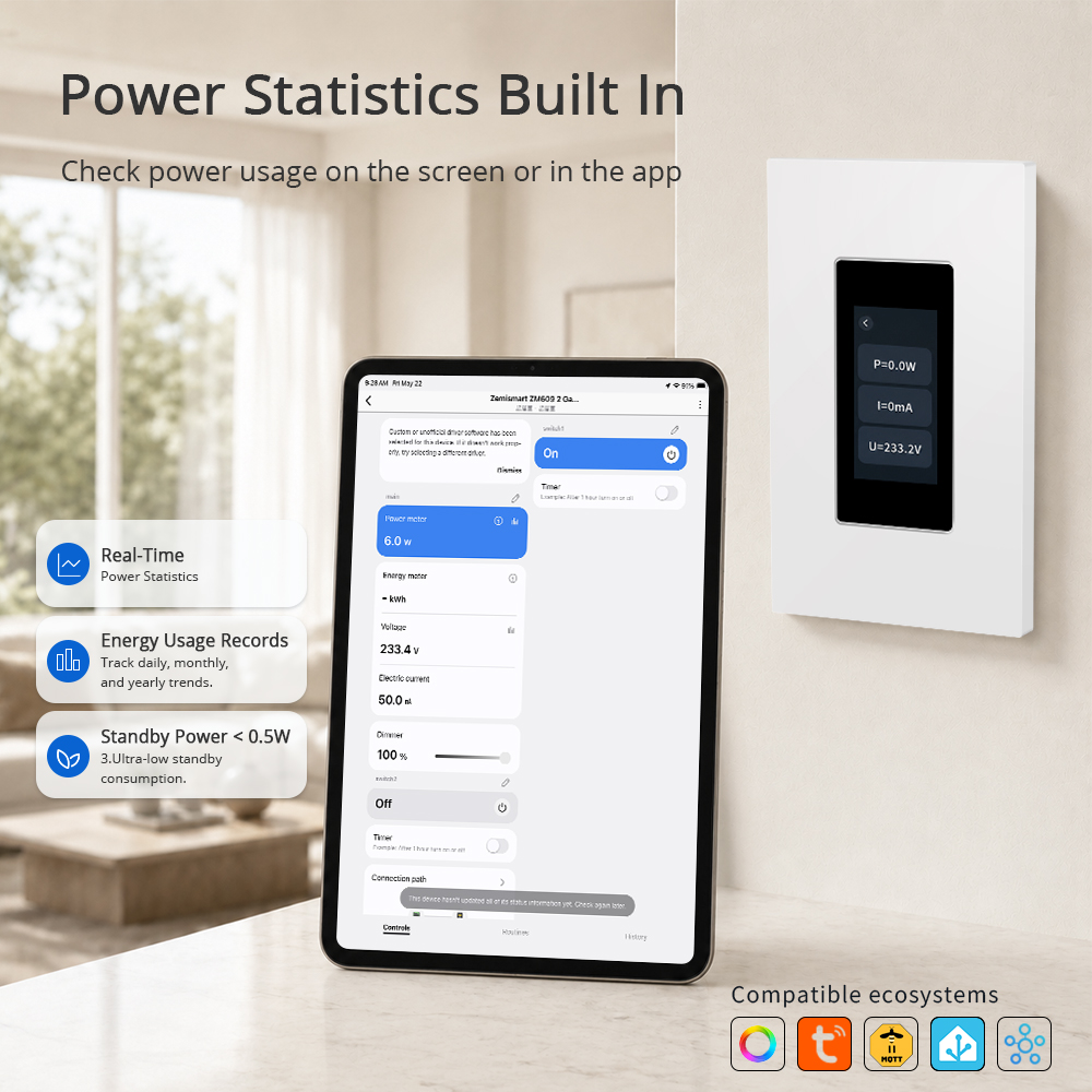 Interruptor Inteligente Táctil - Smart Home Dashboard reseña y precio
