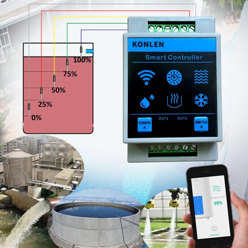 KONLEN-Sensor de nivel de Agua - Wifi Water Leak Detector reseña y precio