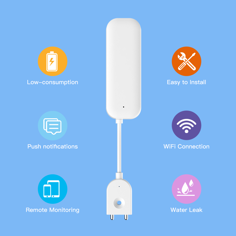 Tuya WiFi ZigBee Sensor de agu - Wifi Water Leak Detector reseña y precio