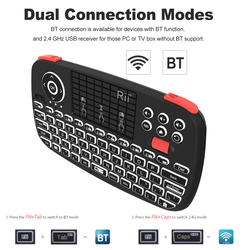 Teclado Inalámbrico Rii I4 Min - Smart Home Keyboard reseña y precio