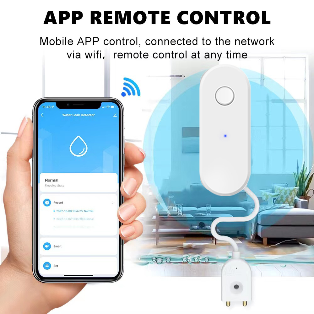 Tuya-Sensor inteligente de fug - Wifi Water Leak Detector reseña y precio